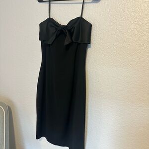 David Meister Strapless Black Dress